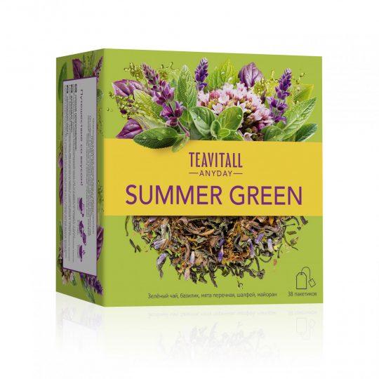 Чайный напиток Teavitall Anyday «Summer Green», 38 фильтр-пакетов