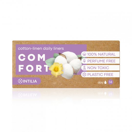 Ежедневные хлопкольняные женские прокладки INTILIA, 14 штук