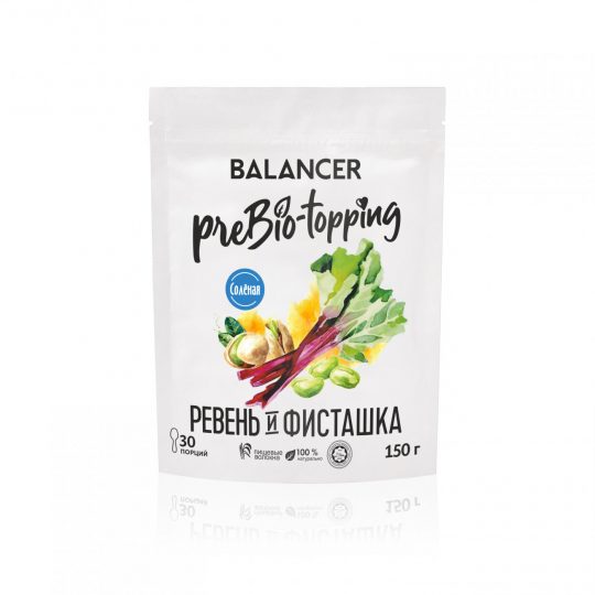 Комплексная пищевая добавка BALANCER Prebio-topping «Ревень и фисташка», соленая, 150 г
