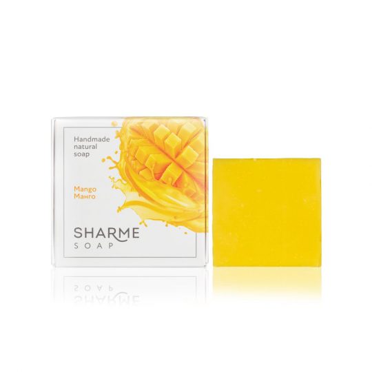 Натуральное твердое мыло ручной работы с ароматом манго SHARME SOAP, 80 г