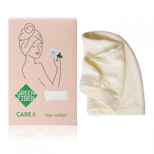 Тюрбан для волос Green Fiber CARE 8, молочный