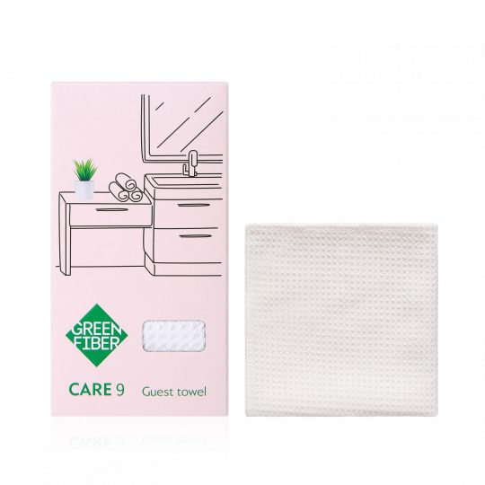 Вафельное полотенце для гостей Green Fiber CARE 9, молочное